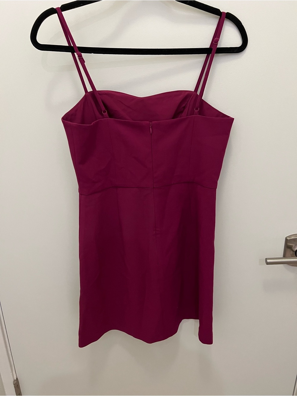 Like New | French Connection | Whisper mini dress Magenta Spaghetti-Strap - Picture 3 of 4